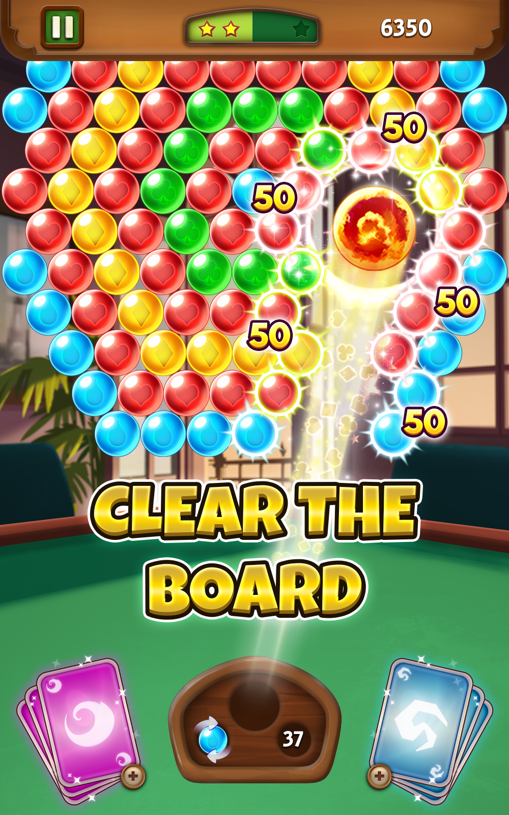 ace bubble shooter is the best free cards game with a twist in