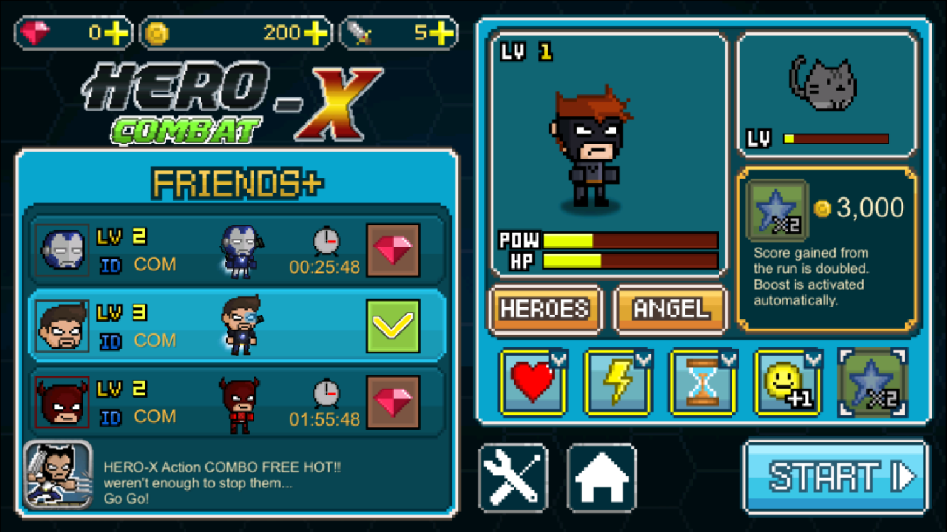 hero-x: combat