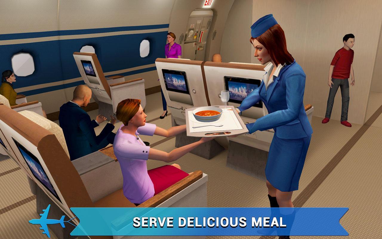 airplane flight attendant -career job sim