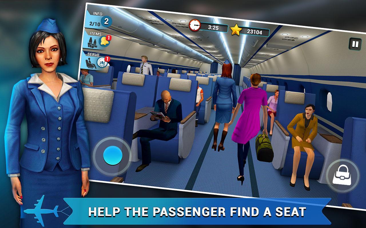 airplane flight attendant -career job sim