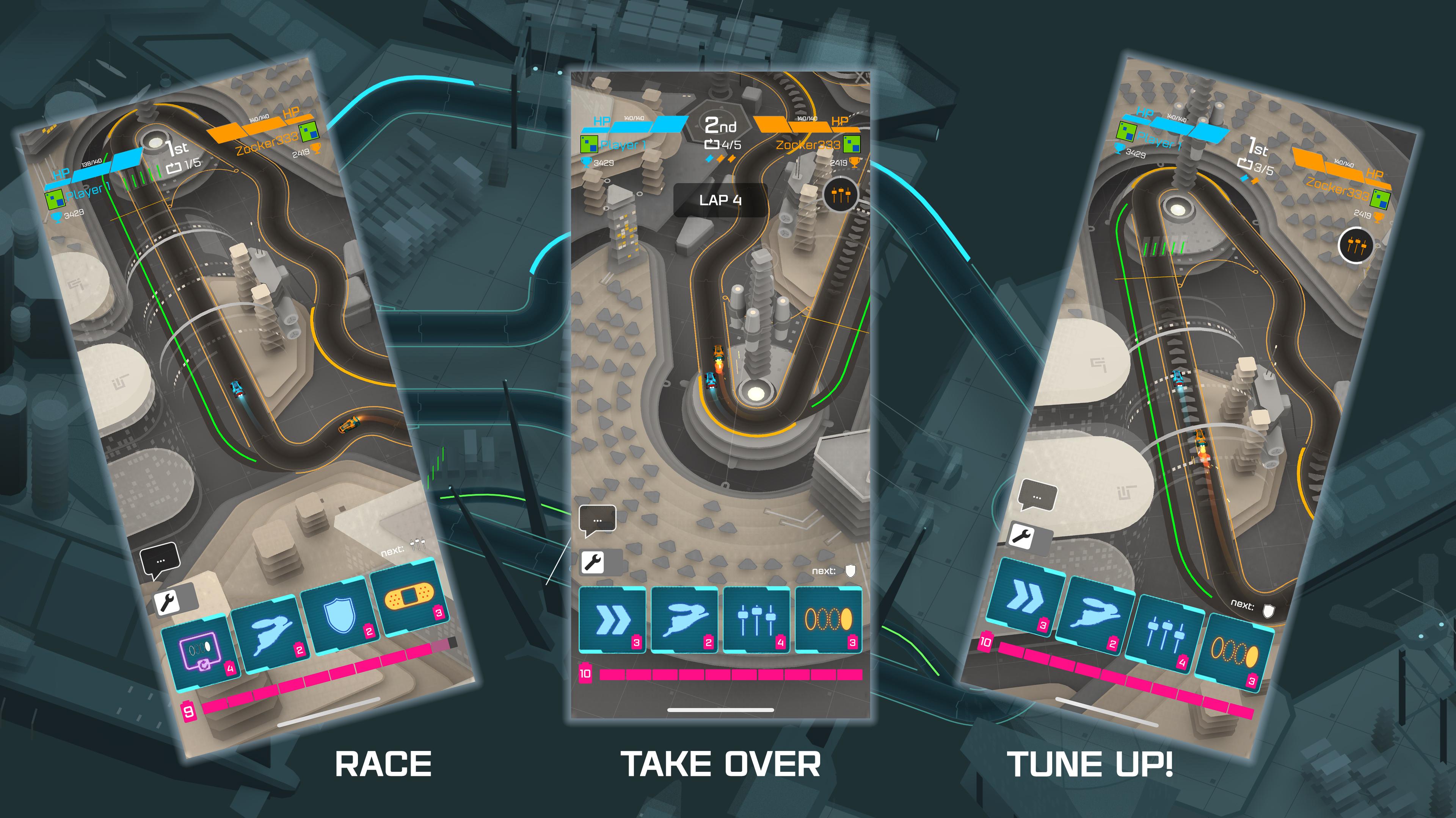 one racetrack. and a whole arsenal of power-ups.