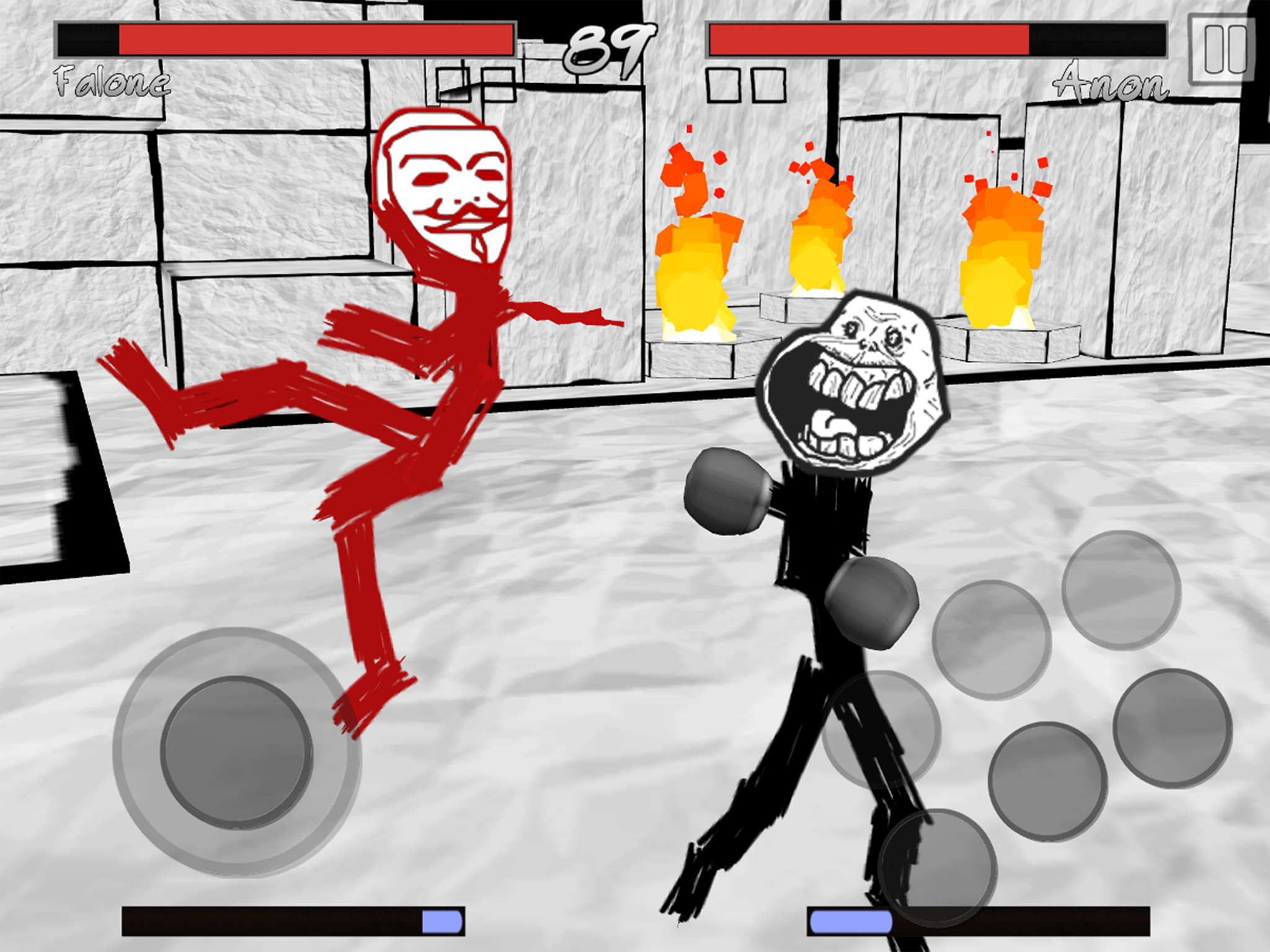 stickman meme fight