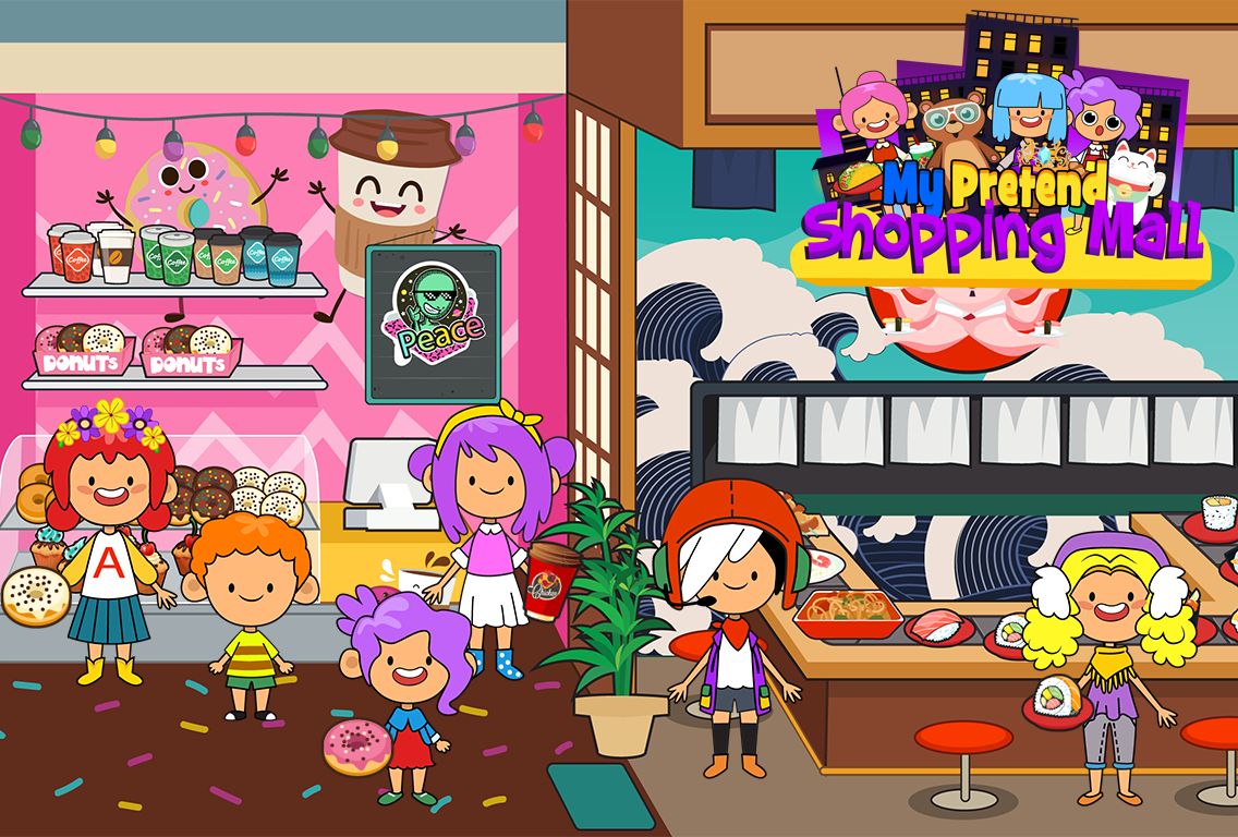 my pretend mall - kids shopping center town games