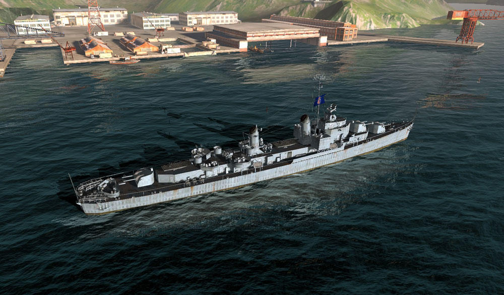 驱逐舰"基林"中后部搭载鱼雷架