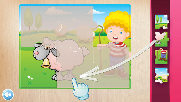 幼儿拼图游戏 - 动物 -教育学习儿童游戏