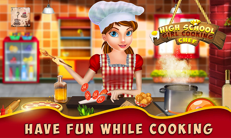high school girl cooking chef