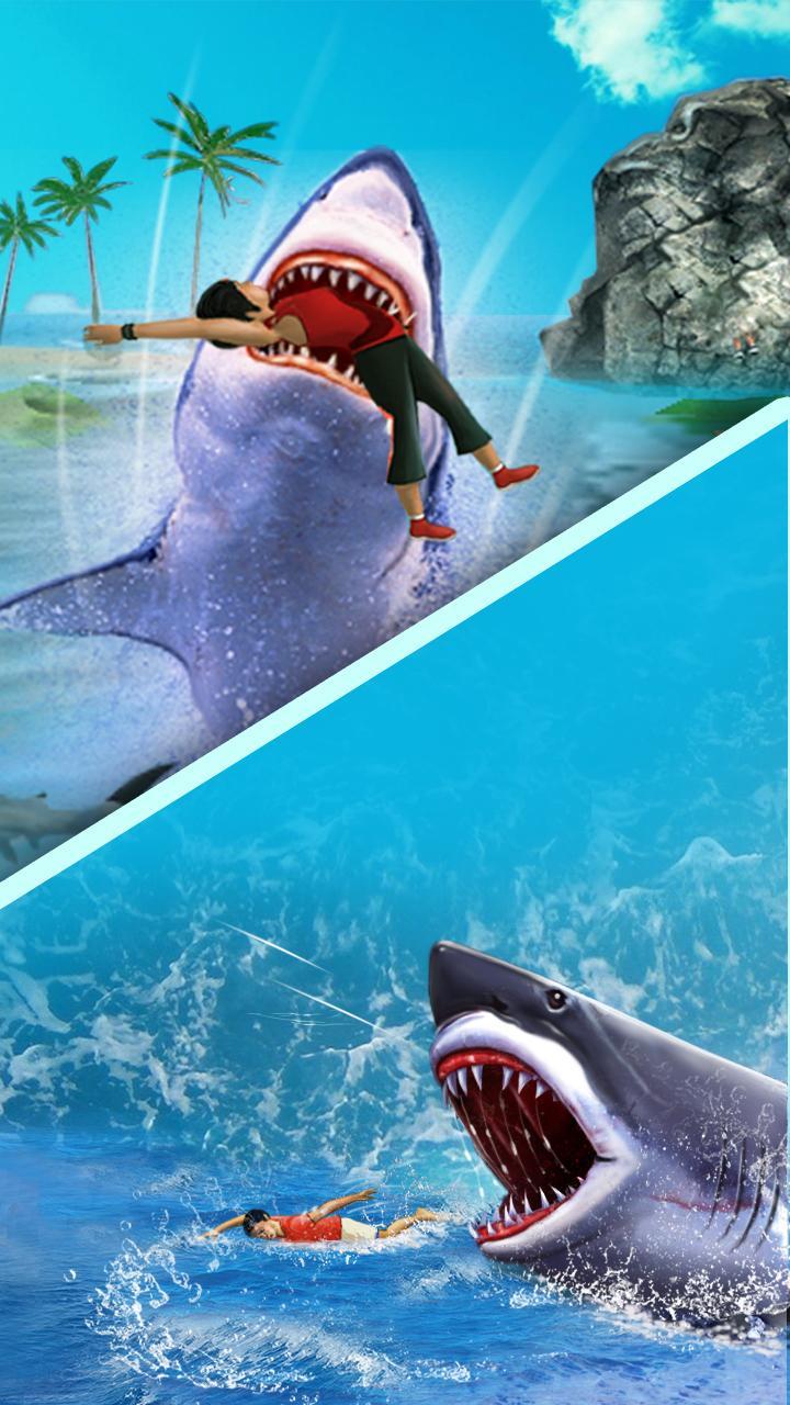 shark attack game - blue whale sim