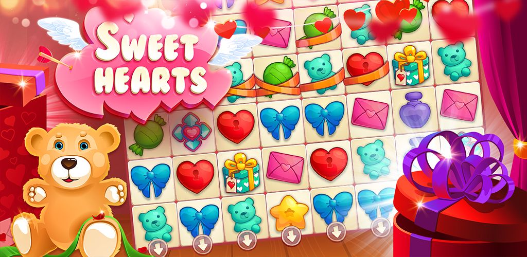 sweet hearts - cute candy match 3 puzzle