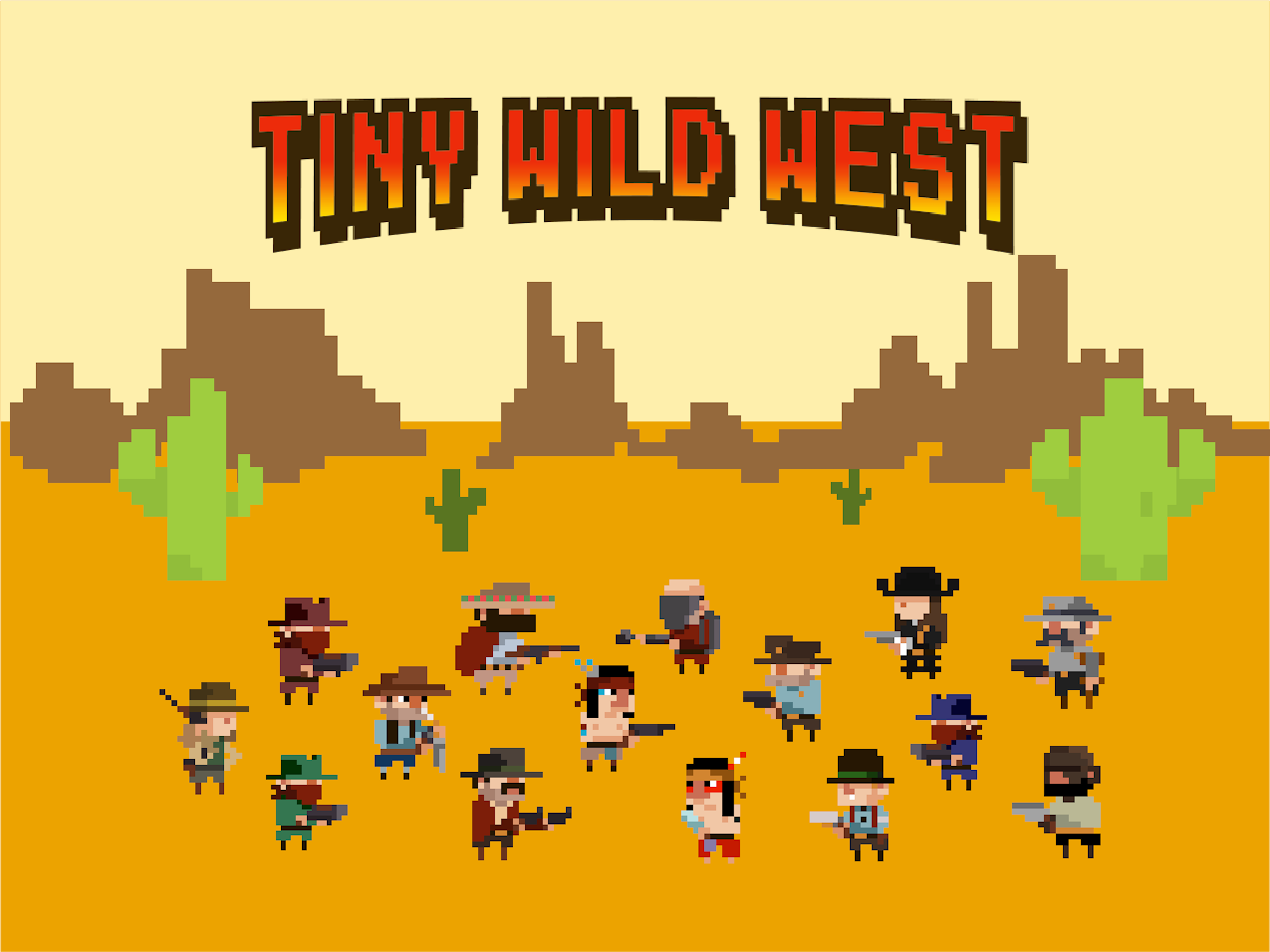 手机游戏《tiny wild west - endless 8-bit pixel bullet hell》1.