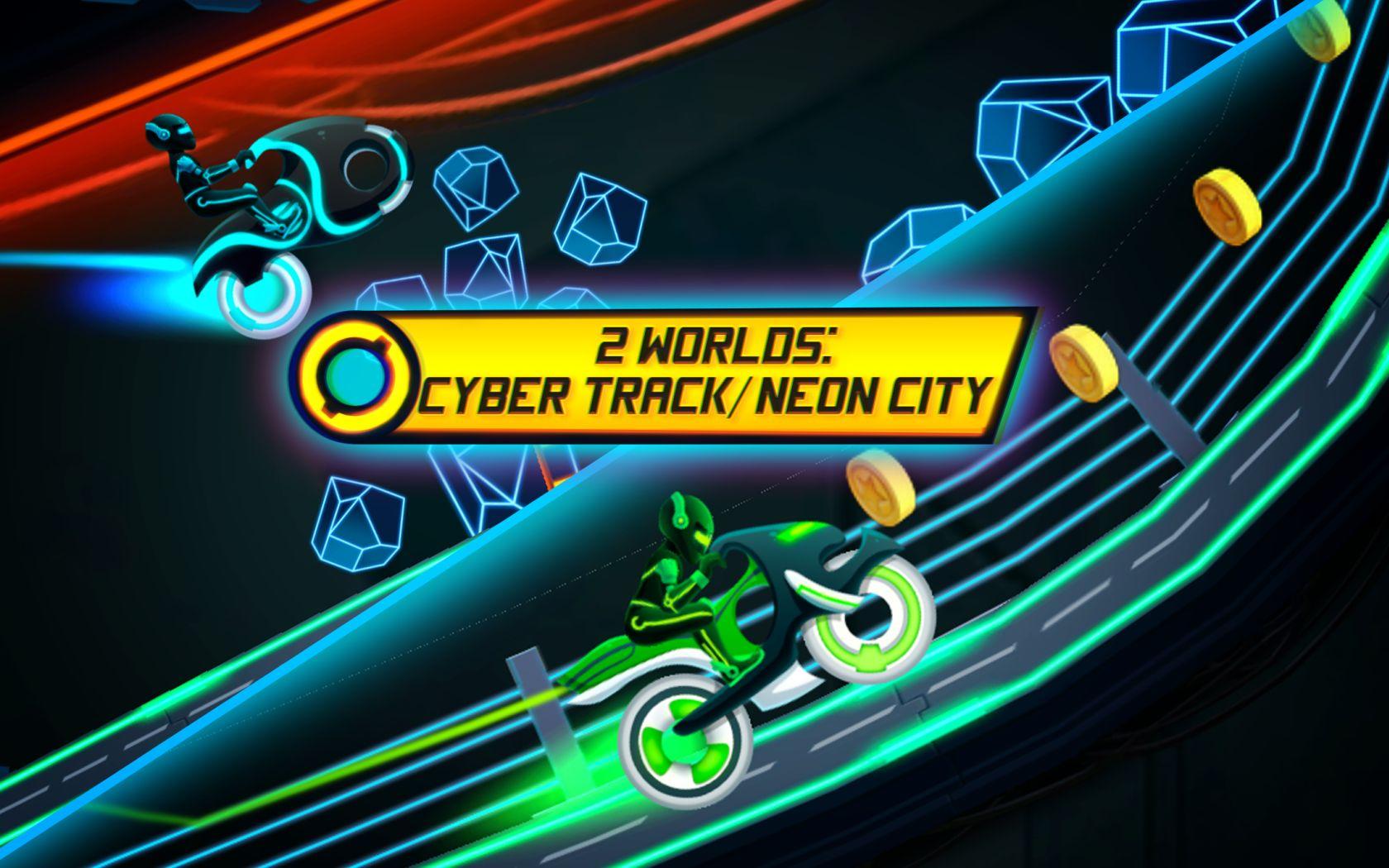 bike race game: traffic rider of neon city