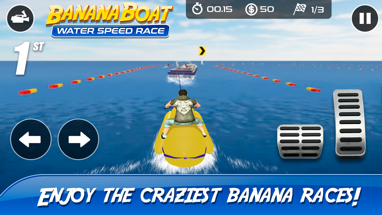 banana boat water speed race