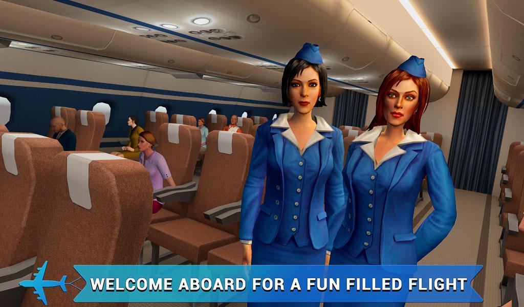airplane flight attendant -career job sim