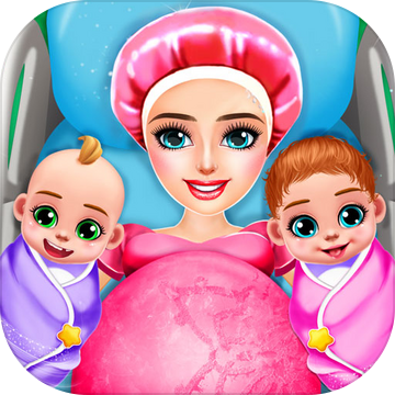 Pregnant Mom And Twin Baby Care Nursery Game