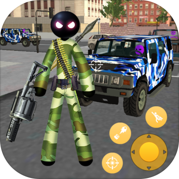 army commando stickman rope hero survival
