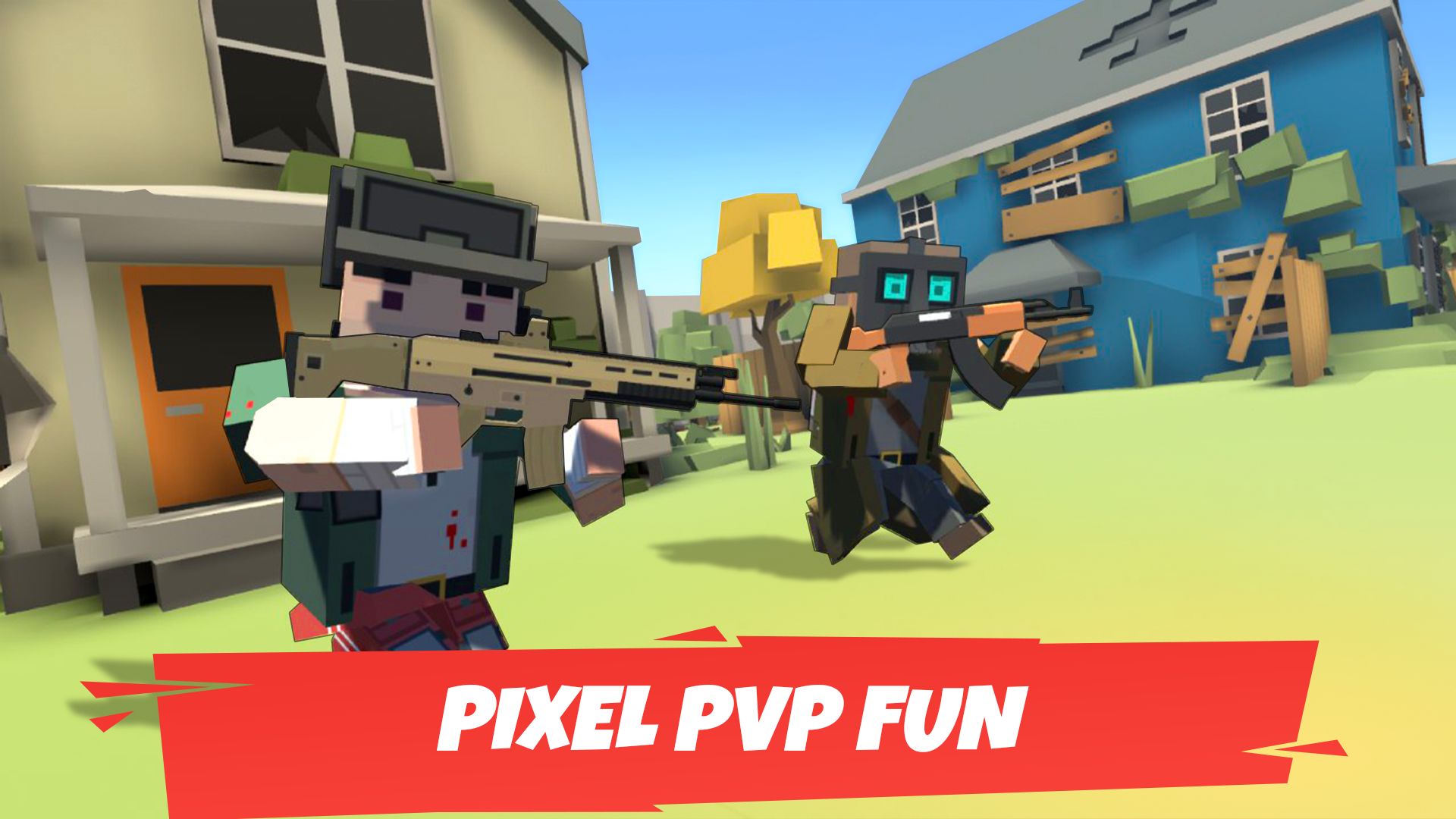 Screenshot of Battle Gun 3D - Pixel Block Fight Online PVP FPS