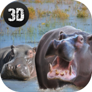 Hippo Wild Life Survival Simulator 3D