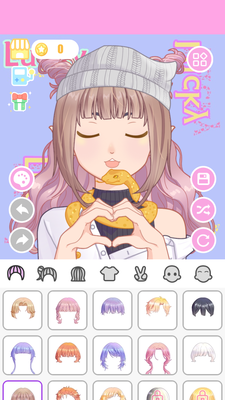 可爱的动漫女孩换装游戏截图