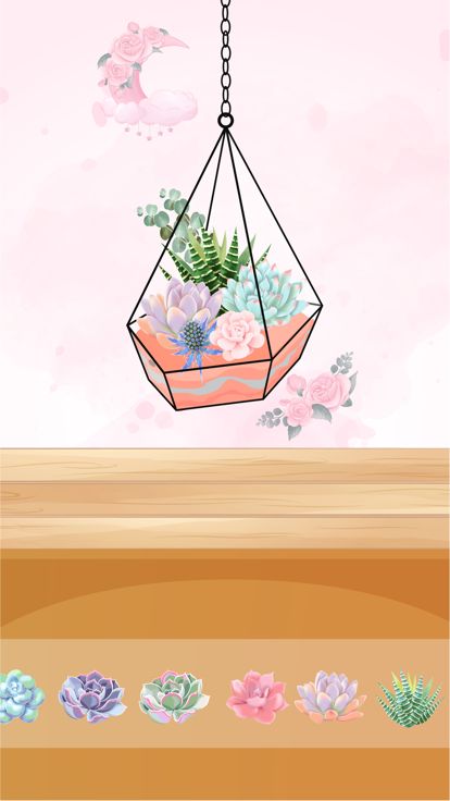 解压小游戏 - 唯美可爱的口袋花园 - 制作多肉生态景观瓶游戏截图