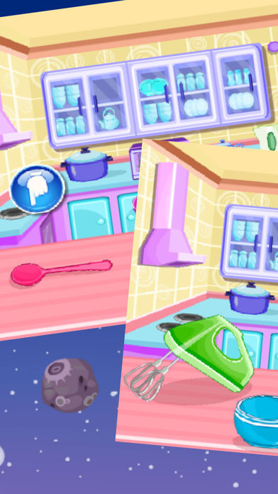 宝宝做饭甜点免费游戏—迷你冰淇淋:美味餐厅 美卷 美食 儿童开发智力游戏 休闲家庭游戏 女孩的游戏游戏截图
