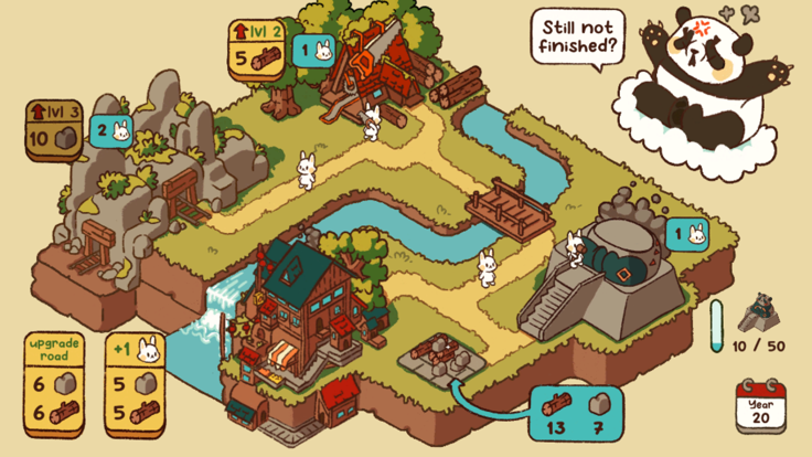 生气熊猫和建造兔游戏截图