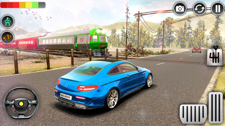 汽车驾驶学校和汽车模拟器游戏: 真实交通路标大师开车汽车游戏游戏截图