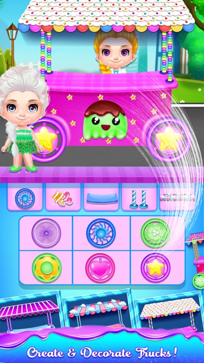 魔雪奇緣小女孩游戏!冰雪奇缘做冰淇淋游戏游戏截图