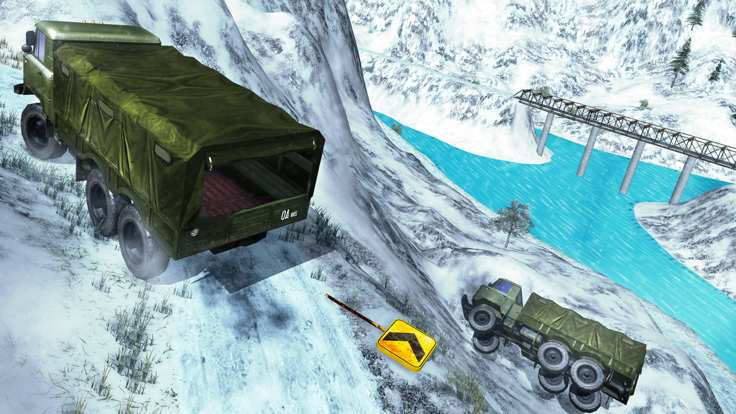Off Road Army Truck Parking Sim - Snow Driving 3D游戏截图