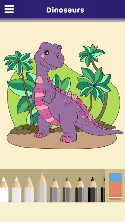 Lovely Dinosaurs Coloring Book游戏截图