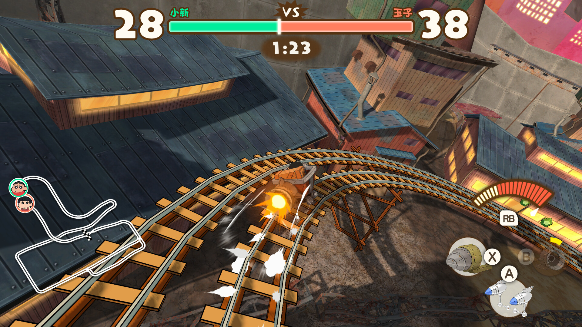 蜡笔小新“煤炭镇的小白”游戏截图