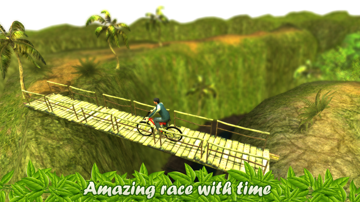 上坡自行车疯狂车手3d - 山地自行车游戏截图