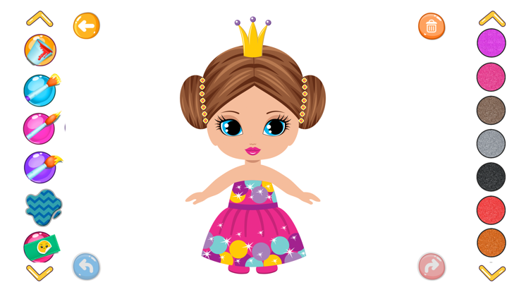 Doll Dresses Coloring Book游戏截图