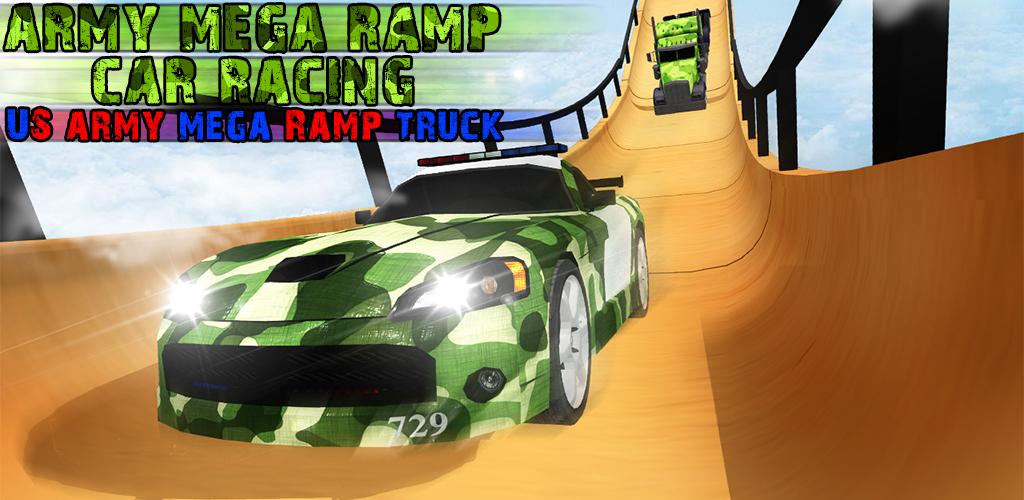 Army Mega Ramp Car Racing: US Army MegaRamp Truck游戏截图