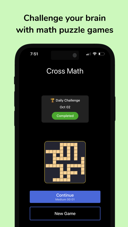 Cross Math Sudoku Puzzle Games游戏截图