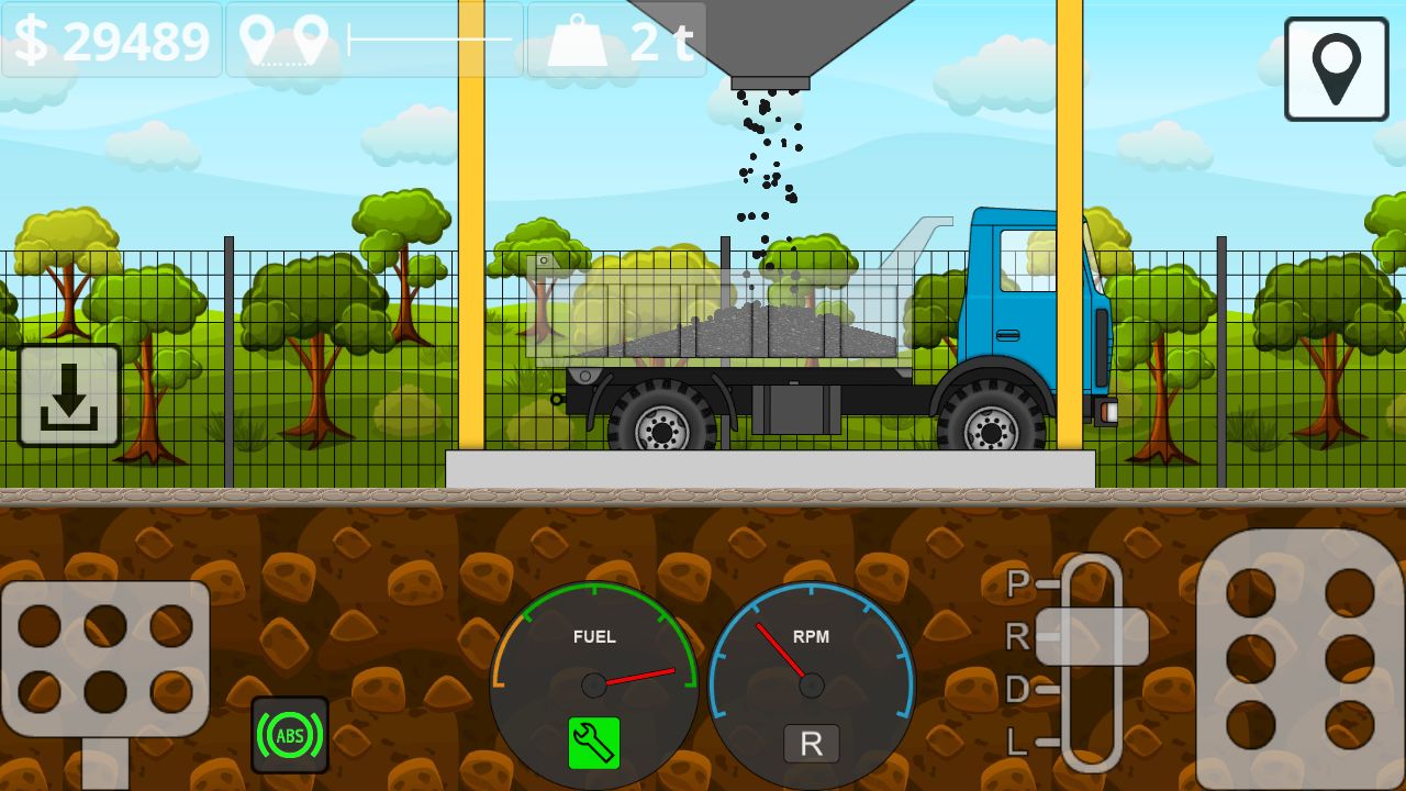 Screenshot of Mini Trucker - 2D offroad truck simulator