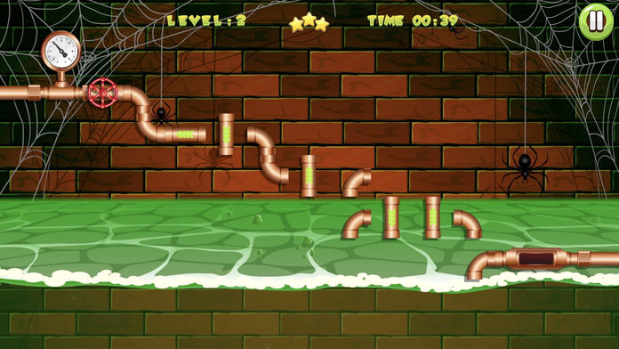 管道水管工人接水管游戏截图