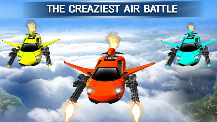 Car Shooting Flying Battle Sim游戏截图