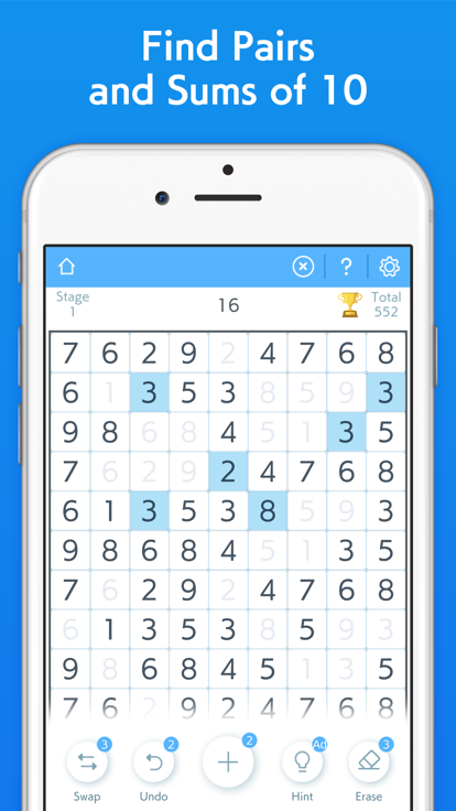 Ten Match - IQ Number Puzzle游戏截图