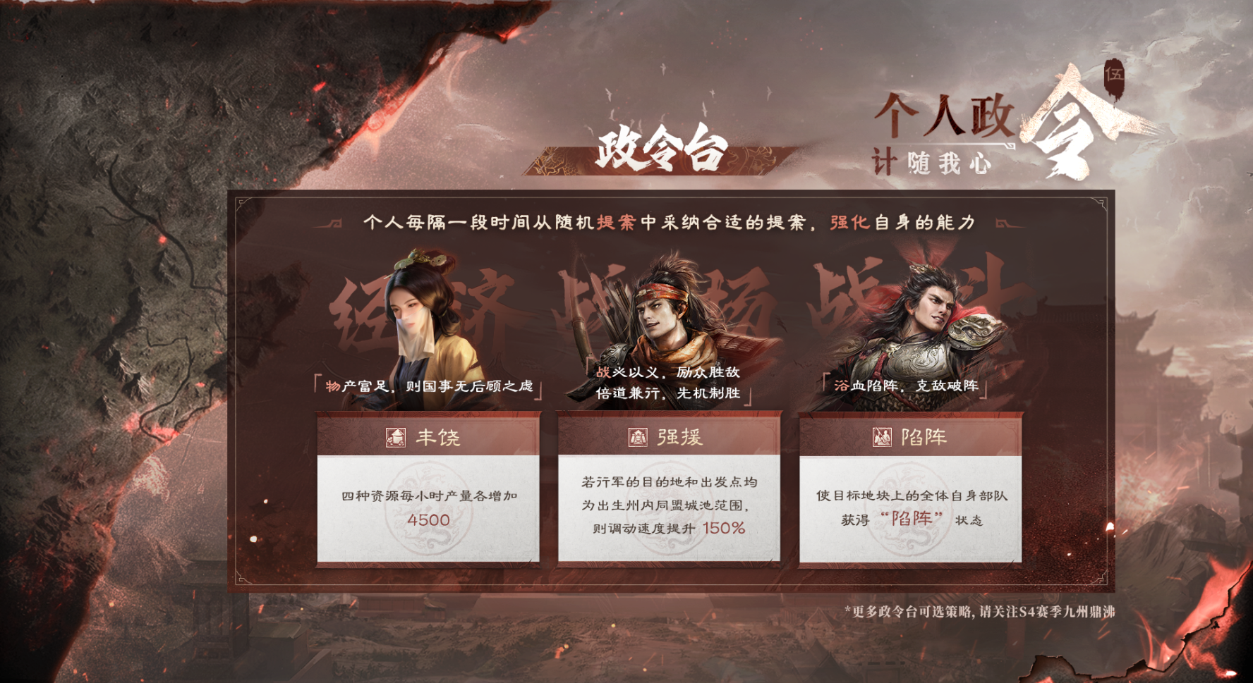 【政令台】个人政令 计随我心