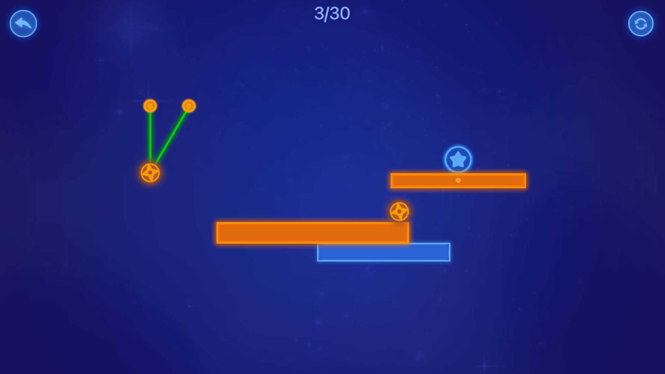 物理霓虹球 - 考验逻辑思维的重力解谜小游戏游戏截图