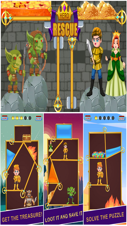 救援英雄拼图: 引脚拉动游戏截图