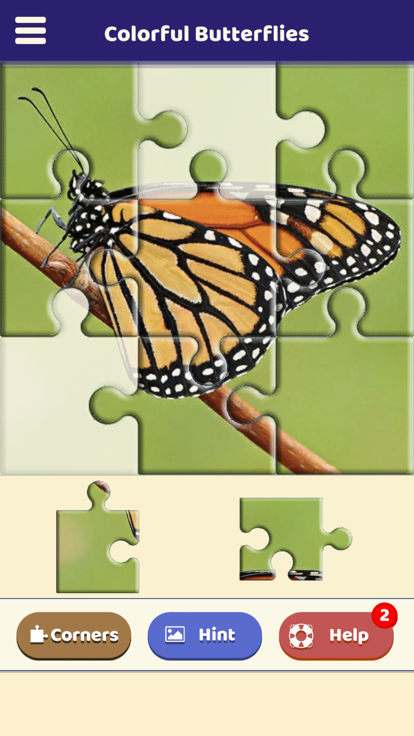 Colorful Butterflies Puzzle游戏截图