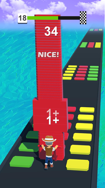 Stack Color Cube - Blocks Run游戏截图