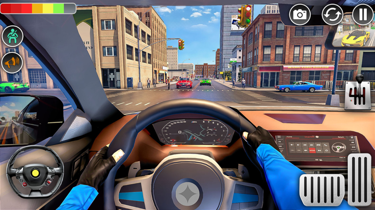 汽车驾驶学校和汽车模拟器游戏: 真实交通路标大师开车汽车游戏游戏截图