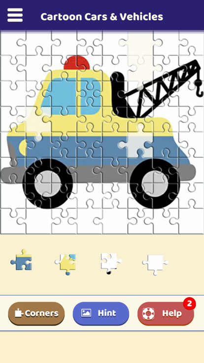 Cartoon Cars & Vehicles Puzzle游戏截图