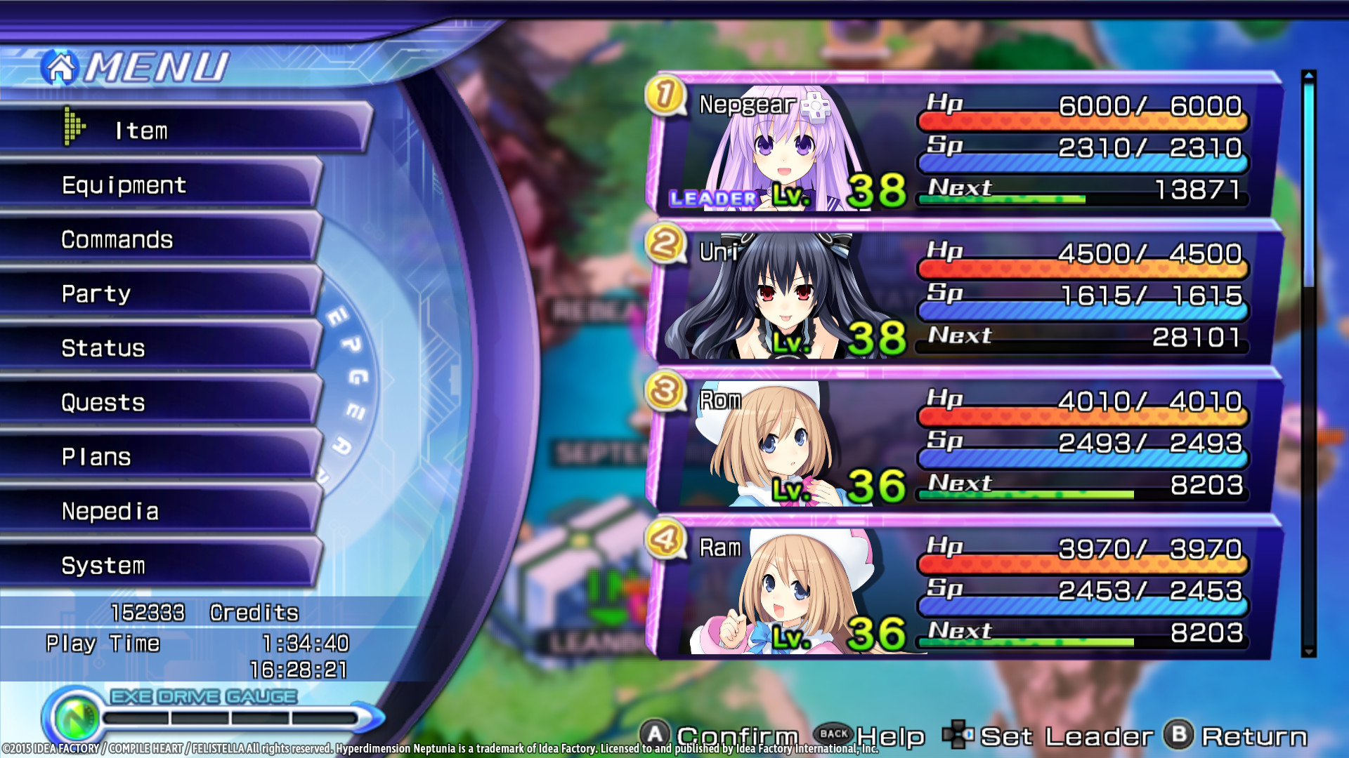 Hyperdimension Neptunia Re;Birth2: Sisters Generation游戏截图