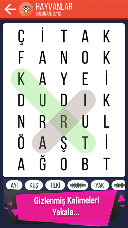 Kelime Sarmalı: Harfleri Bul游戏截图