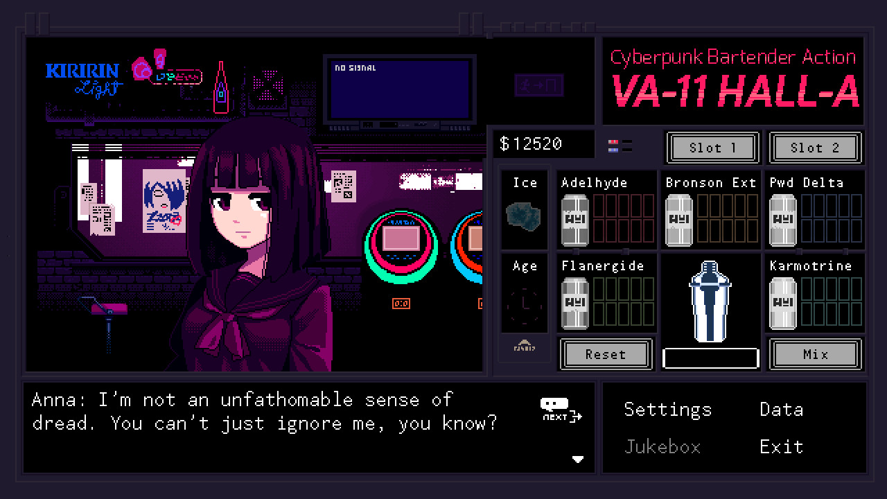 VA-11 Hall-A: Cyberpunk Bartender Action游戏截图