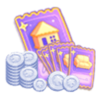 家具币*300、家具设计券*10、小屋地皮*1