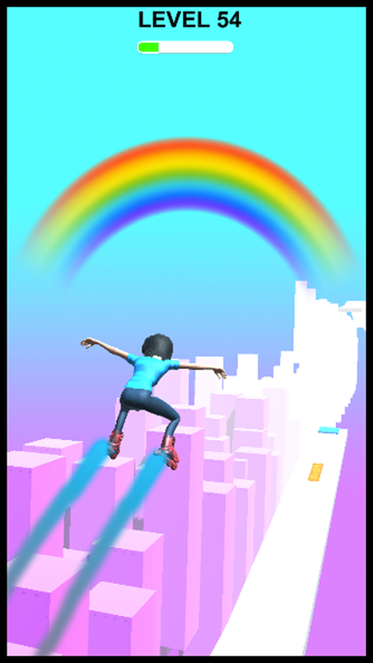 Rainbow Surfer: Sky Skater游戏截图