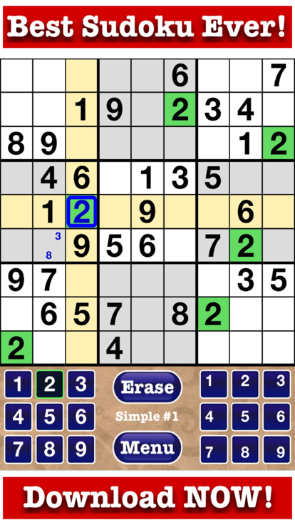 Stress Free Sudoku Game Book!游戏截图